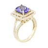 Image 3 : 14KT Yellow Gold 2.72 ctw Tanzanite and Diamond Ring