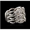 Image 3 : 14KT White Gold 1.50 ctw Diamond Ring