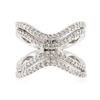 Image 1 : 14KT White Gold 0.71 ctw Diamond Ring