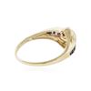 Image 3 : 14KT Yellow Gold 0.16 ctw Sapphire and Diamond Ring