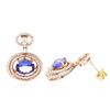Image 2 : 14KT Rose Gold 4.26 ctw Tanzanite and Diamond Earrings