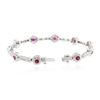Image 3 : 14KT White Gold 1.40 ctw Ruby and Diamond Bracelet