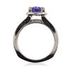 Image 3 : 14KT White Gold 1.40 ctw Tanzanite and Diamond Ring