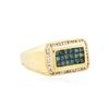 Image 2 : 14KT Yellow Gold 1.16 ctw Blue Diamond Ring
