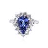 Image 1 : 14KT White Gold 3.05 ctw Tanzanite and Diamond Ring