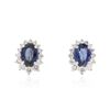 Image 1 : 14KT White Gold 1.35 ctw Sapphire and Diamond Earrings