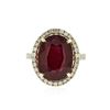 Image 1 : 14KT Yellow Gold 12.26 ctw Ruby and Diamond Ring