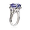 Image 3 : 14KT White Gold 6.81 ctw Tanzanite and Diamond Ring