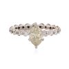 Image 1 : 14KT White Gold 1.82 ctw Marquise Cut Diamond Ring