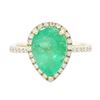 Image 1 : 14KT Yellow Gold 2.73 ctw Emerald and Diamond Ring