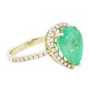 Image 2 : 14KT Yellow Gold 2.73 ctw Emerald and Diamond Ring