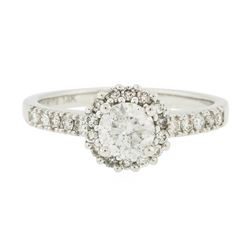 14KT White Gold 0.79 ctw Diamond Ring