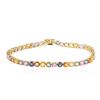 Image 1 : 10KT Yellow Gold 16.20 ctw Multicolor Sapphire Bracelet