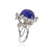 Image 3 : 18KT White Gold 5.68 ctw Tanzanite and Diamond Ring