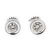 Image 1 : 14KT White Gold 0.80 ctw Diamond Stud Earrings
