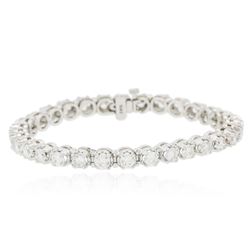 14KT White Gold 6.43 ctw Diamond Tennis  Bracelet