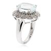 Image 3 : 14KT White Gold 4.83 ctw Aquamarine and Diamond Ring