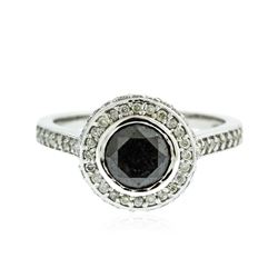 14KT White Gold 2.08 ctw Black Diamond Ring