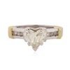 Image 1 : 14KT Two-Tone 1.29 ctw Heart Cut Diamond Ring