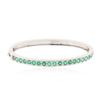Image 1 : 14KT White Gold 2.10 ctw Emerald Bangle