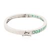 Image 2 : 14KT White Gold 2.10 ctw Emerald Bangle