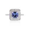 Image 1 : 14KT White Gold 1.61 ctw Tanzanite and Diamond Ring
