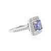 Image 2 : 14KT White Gold 1.61 ctw Tanzanite and Diamond Ring