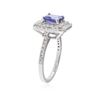 Image 3 : 14KT White Gold 1.61 ctw Tanzanite and Diamond Ring