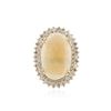 Image 1 : 14KT Yellow Gold 14.73 ctw Opal and Diamond Ring