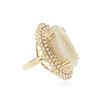 Image 2 : 14KT Yellow Gold 14.73 ctw Opal and Diamond Ring