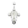 Image 2 : 14KT White Gold 3.69 ctw Diamond Cross Pendant