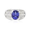 Image 1 : 14KT White Gold 2.63 ctw Tanzanite and Diamond Ring