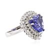 Image 2 : 14KT White Gold 8.23 ctw GIA Cert Tanzanite & Diamond Ring