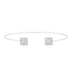 Image 1 : 14KT White Gold 0.17 ctw Diamond Bangle Bracelet