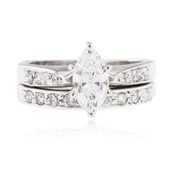 14KT White Gold 1.06 ctw Diamond Ring