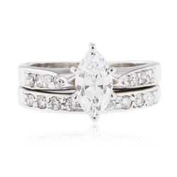 14KT White Gold 1.06 ctw Diamond Ring