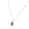Image 3 : 14KT White Gold 2.67 ctw Tanzanite and Diamond Pendant With Chain