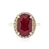 Image 1 : 14KT Yellow Gold 5.83 ctw Ruby and Diamond Ring