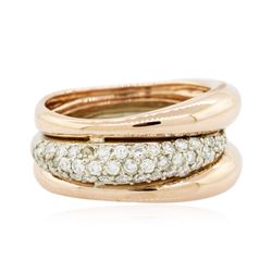 14KT Two-Tone Gold 0.55 ctw Diamond Ring