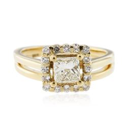 14KT Yellow Gold 0.91 ctw Diamond Wedding Set