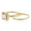 Image 3 : 14KT Yellow Gold 0.91 ctw Diamond Wedding Set