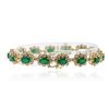 Image 4 : 14KT Yellow Gold 10.20 ctw Emerald and Diamond Bracelet