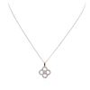 Image 1 : 14KT White Gold 0.20 ctw Diamond Pendant With Chain