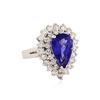 Image 2 : 14KT White Gold 3.11 ctw Tanzanite and Diamond Ring