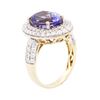 Image 3 : 14KT Two-Tone Gold 5.40 ctw Tanzanite and Diamond Ring