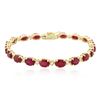 Image 1 : 14KT Yellow Gold 19.50 ctw Ruby and Diamond Bracelet