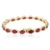 Image 2 : 14KT Yellow Gold 19.50 ctw Ruby and Diamond Bracelet