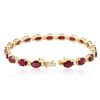 Image 3 : 14KT Yellow Gold 19.50 ctw Ruby and Diamond Bracelet