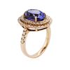 Image 3 : 14KT Rose Gold 5.01 ctw Tanzanite and Diamond Ring