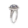 Image 3 : 14KT White Gold 0.95 ctw Sapphire and Diamond Ring